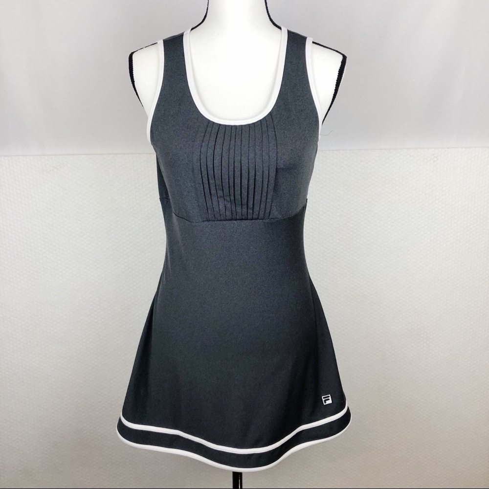 Fila Tennis Dress Gray and White Knit Size L